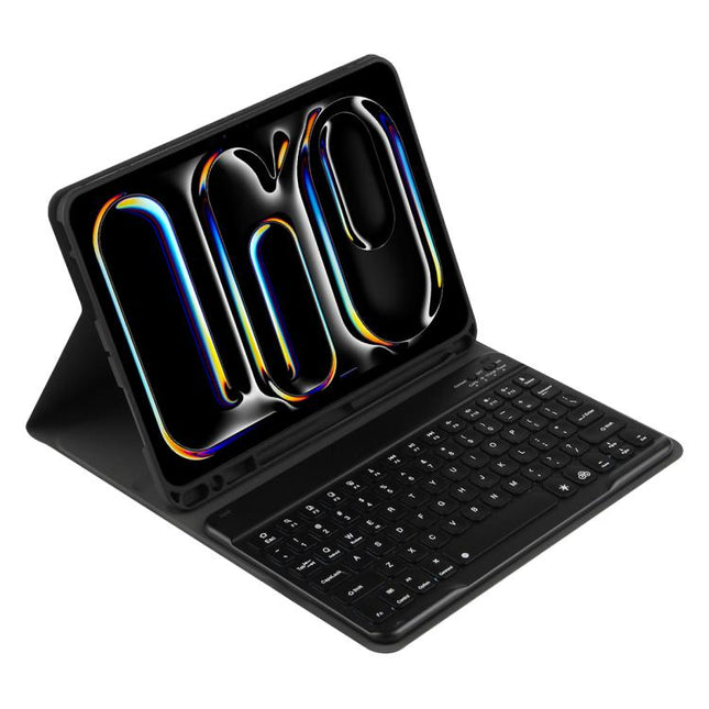 Colorful Backlight Bluetooth Keyboard Leather Tablet Case, For iPad Air 11 2024 / Air 11 2025, For iPad Air 5 / Air 4 10.9