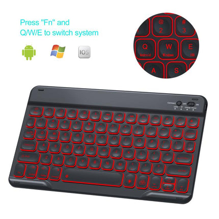 Colorful Backlight Bluetooth Keyboard Leather Tablet Case, For iPad Air 11 2024 / Air 11 2025, For iPad Air 5 / Air 4 10.9
