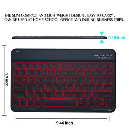 Colorful Backlight Bluetooth Keyboard Leather Tablet Case, For iPad Air 11 2024 / Air 11 2025, For iPad Air 5 / Air 4 10.9