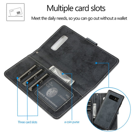 Retro 2 in 1 Detachable Magnetic Horizontal Flip TPU + PU Leather Case with Holder & Card Slots & Photo Frame & Wallet, For Samsung Galaxy Note8, For Samsung Galaxy Note9, For Samsung Galaxy Note10, For Samsung Galaxy Note10+