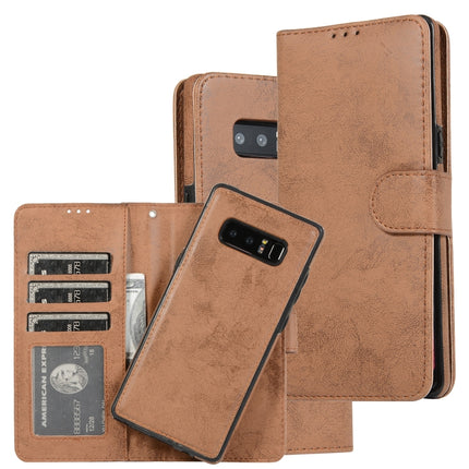 Retro 2 in 1 Detachable Magnetic Horizontal Flip TPU + PU Leather Case with Holder & Card Slots & Photo Frame & Wallet, For Samsung Galaxy Note8, For Samsung Galaxy Note9, For Samsung Galaxy Note10, For Samsung Galaxy Note10+