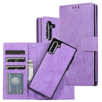 Retro 2 in 1 Detachable Magnetic Horizontal Flip TPU + PU Leather Case with Holder & Card Slots & Photo Frame & Wallet, For Samsung Galaxy Note8, For Samsung Galaxy Note9, For Samsung Galaxy Note10, For Samsung Galaxy Note10+