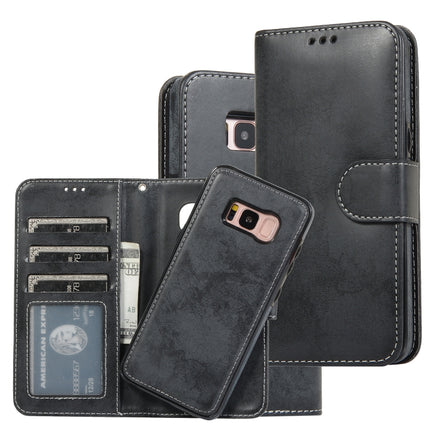 Retro 2 in 1 Detachable Magnetic Horizontal Flip TPU + PU Leather Case with Holder & Card Slots & Photo Frame & Wallet, For Samsung Galaxy S8, For Samsung Galaxy S8+, For Samsung Galaxy S9, For Samsung Galaxy S9+