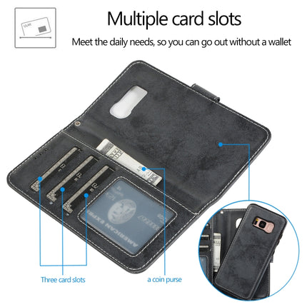 Retro 2 in 1 Detachable Magnetic Horizontal Flip TPU + PU Leather Case with Holder & Card Slots & Photo Frame & Wallet, For Samsung Galaxy S8, For Samsung Galaxy S8+, For Samsung Galaxy S9, For Samsung Galaxy S9+