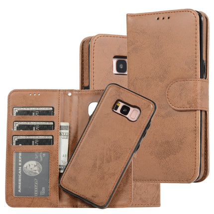 Retro 2 in 1 Detachable Magnetic Horizontal Flip TPU + PU Leather Case with Holder & Card Slots & Photo Frame & Wallet, For Samsung Galaxy S8, For Samsung Galaxy S8+, For Samsung Galaxy S9, For Samsung Galaxy S9+