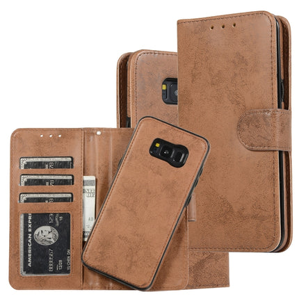 Retro 2 in 1 Detachable Magnetic Horizontal Flip TPU + PU Leather Case with Holder & Card Slots & Photo Frame & Wallet, For Samsung Galaxy S8, For Samsung Galaxy S8+, For Samsung Galaxy S9, For Samsung Galaxy S9+
