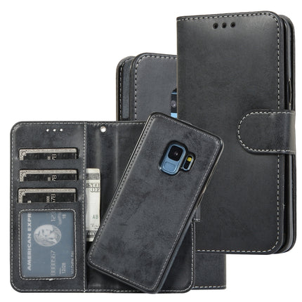 Retro 2 in 1 Detachable Magnetic Horizontal Flip TPU + PU Leather Case with Holder & Card Slots & Photo Frame & Wallet, For Samsung Galaxy S8, For Samsung Galaxy S8+, For Samsung Galaxy S9, For Samsung Galaxy S9+