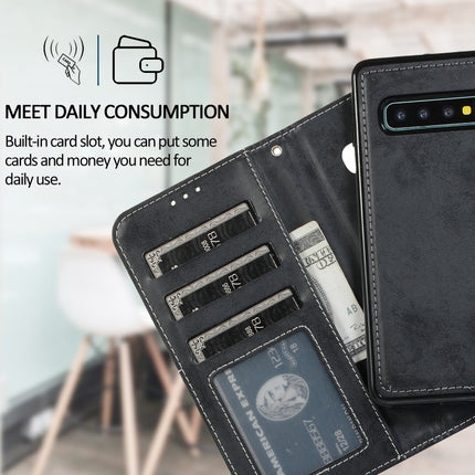 Retro 2 in 1 Detachable Magnetic Horizontal Flip TPU + PU Leather Case with Holder & Card Slots & Photo Frame & Wallet, For Samsung Galaxy S10, For Samsung Galaxy S10e, For Samsung Galaxy S10+, For Samsung Galaxy S20