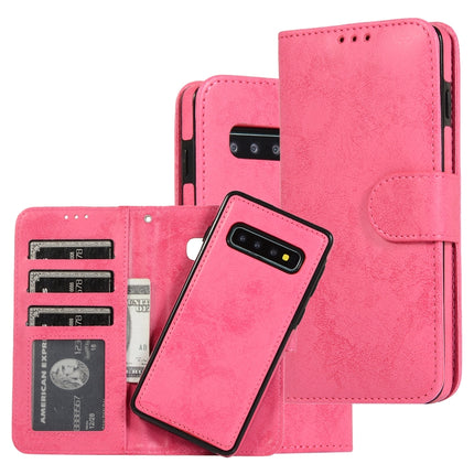 Retro 2 in 1 Detachable Magnetic Horizontal Flip TPU + PU Leather Case with Holder & Card Slots & Photo Frame & Wallet, For Samsung Galaxy S10, For Samsung Galaxy S10e, For Samsung Galaxy S10+, For Samsung Galaxy S20