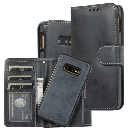 Retro 2 in 1 Detachable Magnetic Horizontal Flip TPU + PU Leather Case with Holder & Card Slots & Photo Frame & Wallet, For Samsung Galaxy S10, For Samsung Galaxy S10e, For Samsung Galaxy S10+, For Samsung Galaxy S20