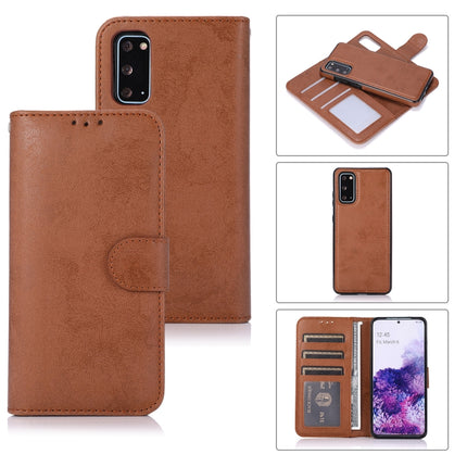 Retro 2 in 1 Detachable Magnetic Horizontal Flip TPU + PU Leather Case with Holder & Card Slots & Photo Frame & Wallet, For Samsung Galaxy S10, For Samsung Galaxy S10e, For Samsung Galaxy S10+, For Samsung Galaxy S20