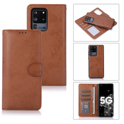Retro 2 in 1 Detachable Magnetic Horizontal Flip TPU + PU Leather Case with Holder & Card Slots & Photo Frame & Wallet, For Samsung Galaxy S20+, For Samsung Galaxy S20 Ultra