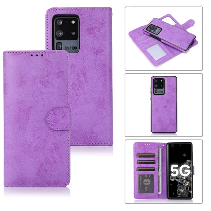 Retro 2 in 1 Detachable Magnetic Horizontal Flip TPU + PU Leather Case with Holder & Card Slots & Photo Frame & Wallet, For Samsung Galaxy S20+, For Samsung Galaxy S20 Ultra
