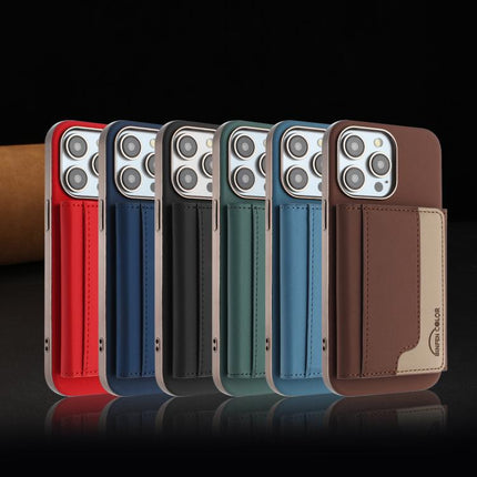 Colour Matching Horizontal Magnetic Card Bag RFID MagSafe Phone Case, For iPhone 16 Pro Max, For iPhone 16 Pro, For iPhone 16 Plus, For iPhone 16