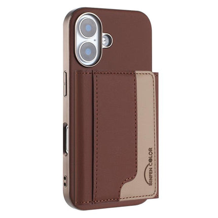 Colour Matching Horizontal Magnetic Card Bag RFID MagSafe Phone Case, For iPhone 16 Pro Max, For iPhone 16 Pro, For iPhone 16 Plus, For iPhone 16