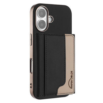 Colour Matching Horizontal Magnetic Card Bag RFID MagSafe Phone Case, For iPhone 16 Pro Max, For iPhone 16 Pro, For iPhone 16 Plus, For iPhone 16