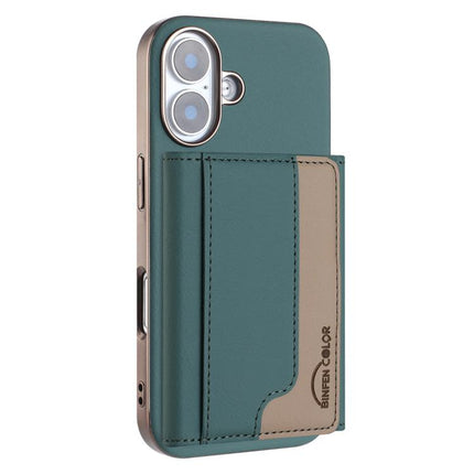 Colour Matching Horizontal Magnetic Card Bag RFID MagSafe Phone Case, For iPhone 16 Pro Max, For iPhone 16 Pro, For iPhone 16 Plus, For iPhone 16