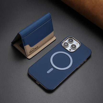 Colour Matching Horizontal Magnetic Card Bag RFID MagSafe Phone Case, For iPhone 15 Pro Max, For iPhone 15 Pro, For iPhone 15 Plus, For iPhone 15