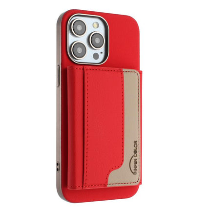 Colour Matching Horizontal Magnetic Card Bag RFID MagSafe Phone Case, For iPhone 15 Pro Max, For iPhone 15 Pro, For iPhone 15 Plus, For iPhone 15