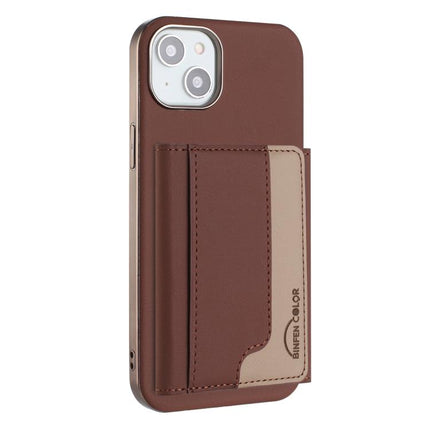 Colour Matching Horizontal Magnetic Card Bag RFID MagSafe Phone Case, For iPhone 15 Pro Max, For iPhone 15 Pro, For iPhone 15 Plus, For iPhone 15