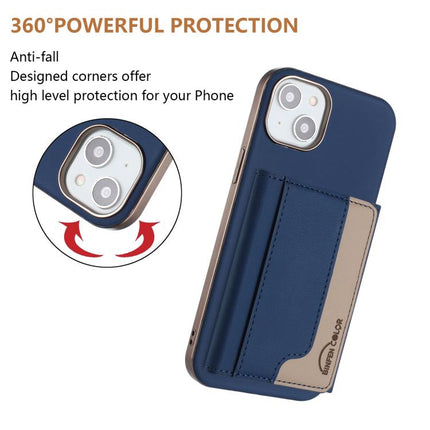 Colour Matching Horizontal Magnetic Card Bag RFID MagSafe Phone Case, For iPhone 14 Plus, For iPhone 14, For iPhone 14 Pro, For iPhone 14 Pro Max