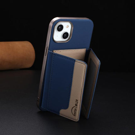 Colour Matching Horizontal Magnetic Card Bag RFID MagSafe Phone Case, For iPhone 14 Plus, For iPhone 14, For iPhone 14 Pro, For iPhone 14 Pro Max