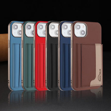 Colour Matching Horizontal Magnetic Card Bag RFID MagSafe Phone Case, For iPhone 14 Plus, For iPhone 14, For iPhone 14 Pro, For iPhone 14 Pro Max