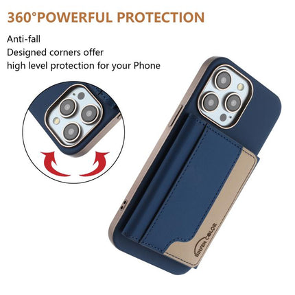 Colour Matching Horizontal Magnetic Card Bag RFID MagSafe Phone Case, For iPhone 13 Pro Max, For iPhone 13 Pro, For iPhone 13, For iPhone 12 / 12 Pro
