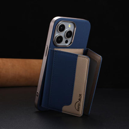 Colour Matching Horizontal Magnetic Card Bag RFID MagSafe Phone Case, For iPhone 13 Pro Max, For iPhone 13 Pro, For iPhone 13, For iPhone 12 / 12 Pro
