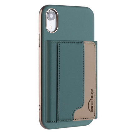 Colour Matching Horizontal Magnetic Card Bag RFID MagSafe Phone Case, For iPhone XR, For iPhone 8 Plus / 7 Plus, For iPhone 8 / 7 / 6