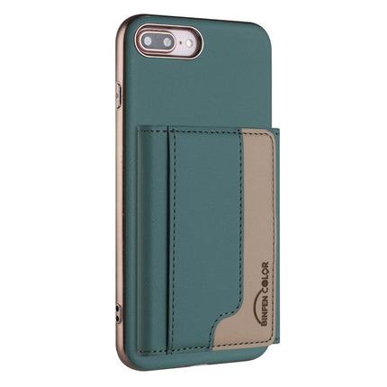 Colour Matching Horizontal Magnetic Card Bag RFID MagSafe Phone Case, For iPhone XR, For iPhone 8 Plus / 7 Plus, For iPhone 8 / 7 / 6