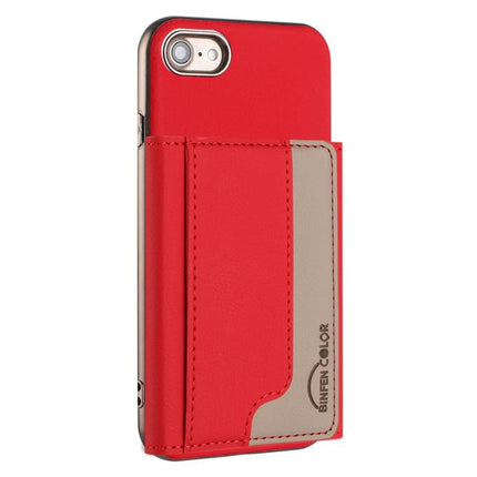 Colour Matching Horizontal Magnetic Card Bag RFID MagSafe Phone Case, For iPhone XR, For iPhone 8 Plus / 7 Plus, For iPhone 8 / 7 / 6
