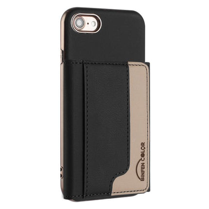 Colour Matching Horizontal Magnetic Card Bag RFID MagSafe Phone Case, For iPhone XR, For iPhone 8 Plus / 7 Plus, For iPhone 8 / 7 / 6