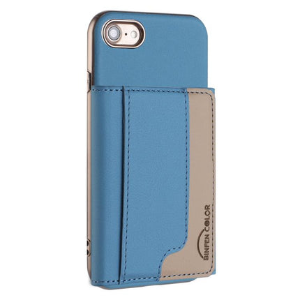 Colour Matching Horizontal Magnetic Card Bag RFID MagSafe Phone Case, For iPhone XR, For iPhone 8 Plus / 7 Plus, For iPhone 8 / 7 / 6