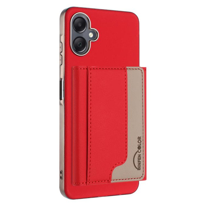 Colour Matching Horizontal Magnetic Card Bag RFID MagSafe Phone Case, For Samsung Galaxy A06, For Samsung Galaxy A56, For Samsung Galaxy A26, For Samsung Galaxy A36