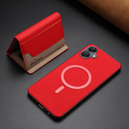 Colour Matching Horizontal Magnetic Card Bag RFID MagSafe Phone Case, For Samsung Galaxy A06, For Samsung Galaxy A56, For Samsung Galaxy A26, For Samsung Galaxy A36