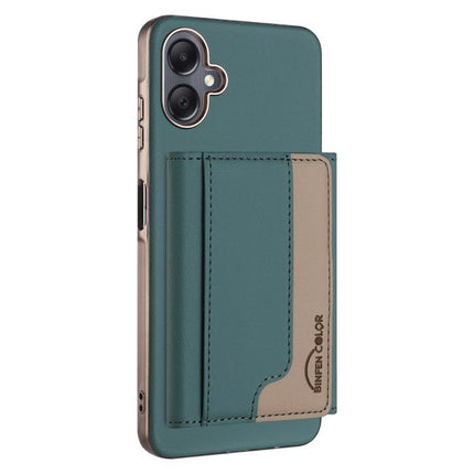 Colour Matching Horizontal Magnetic Card Bag RFID MagSafe Phone Case, For Samsung Galaxy A06, For Samsung Galaxy A56, For Samsung Galaxy A26, For Samsung Galaxy A36
