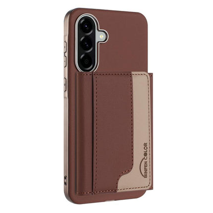 Colour Matching Horizontal Magnetic Card Bag RFID MagSafe Phone Case, For Samsung Galaxy A25, For Samsung Galaxy A55