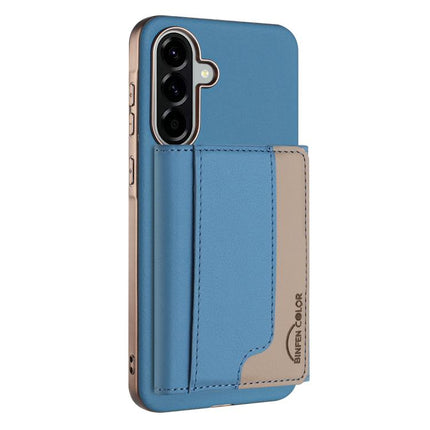 Colour Matching Horizontal Magnetic Card Bag RFID MagSafe Phone Case, For Samsung Galaxy A25, For Samsung Galaxy A55