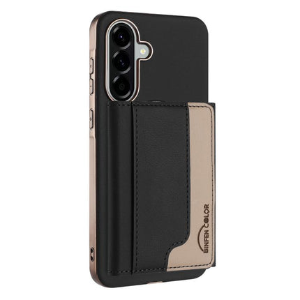 Colour Matching Horizontal Magnetic Card Bag RFID MagSafe Phone Case, For Samsung Galaxy A25, For Samsung Galaxy A55