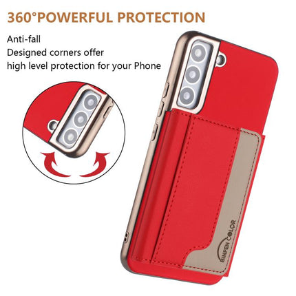 Colour Matching Horizontal Magnetic Card Bag RFID MagSafe Phone Case, For Samsung Galaxy S25 5G, For Samsung Galaxy S25+ 5G, For Samsung Galaxy S25 Ultra 5G, For Samsung Galaxy S24 FE 5G