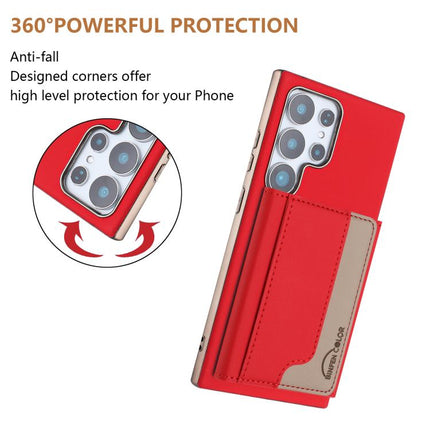 Colour Matching Horizontal Magnetic Card Bag RFID MagSafe Phone Case, For Samsung Galaxy S24 Ultra 5G, For Samsung Galaxy S24+ 5G, For Samsung Galaxy S24 5G, For Samsung Galaxy S23 Ultra 5G