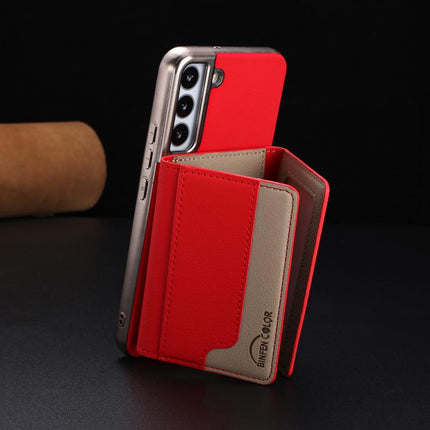 Colour Matching Horizontal Magnetic Card Bag RFID MagSafe Phone Case, For Samsung Galaxy S22 5G, For Samsung Galaxy S21 5G, For Samsung Galaxy S21+ 5G, For Samsung Galaxy S21 Ultra 5G