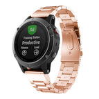 For Garmin Fenix 8/7/6/5 22mm / Rose Gold
