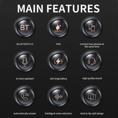 SOMAN Motorcycle Helmet Bluetooth Headset Stereo Voice Microphone