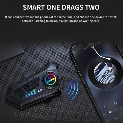 SOMAN Motorcycle Helmet Bluetooth Headset Stereo Voice Microphone, M6-Hard Mic, M6-Soft Mic