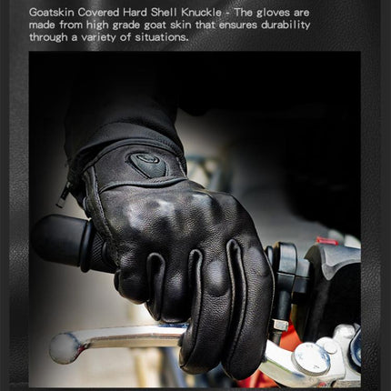 SOMAN MG-24 Motorcycle Sheepskin Gloves Touch Screen Off-road Riding Retro Gloves, M, L, XL, XXL