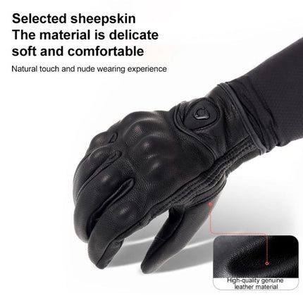 SOMAN MG-24 Motorcycle Sheepskin Gloves Touch Screen Off-road Riding Retro Gloves, M, L, XL, XXL