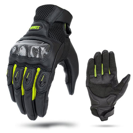 SOMAN  MG21 Motorcycle Sheepskin Carbon Fiber Gloves Off-road Riding Anti-slip Gloves
