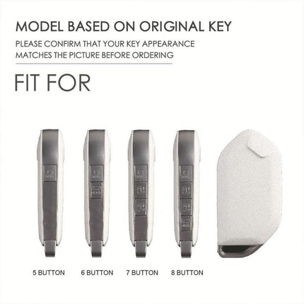 For Kia K3 / K5 2024 Hallmo Crazy Horse Cowhide Car Key Protection Cover, For Kia K3 5-button, For Kia K3 6-button, For Kia K3 7-button, For Kia K3 8-button, For Kia K3 9-button